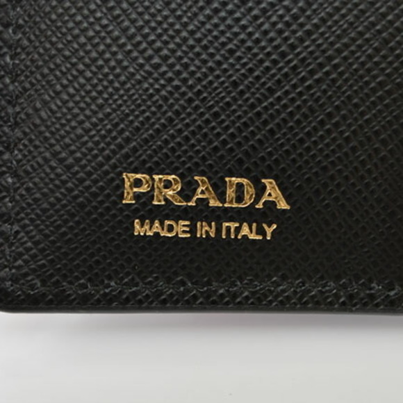 PRADA Folding Wallet 1MV204 SAFFIANO Lip Motif NERO Black Outlet - Picture 5 of 10